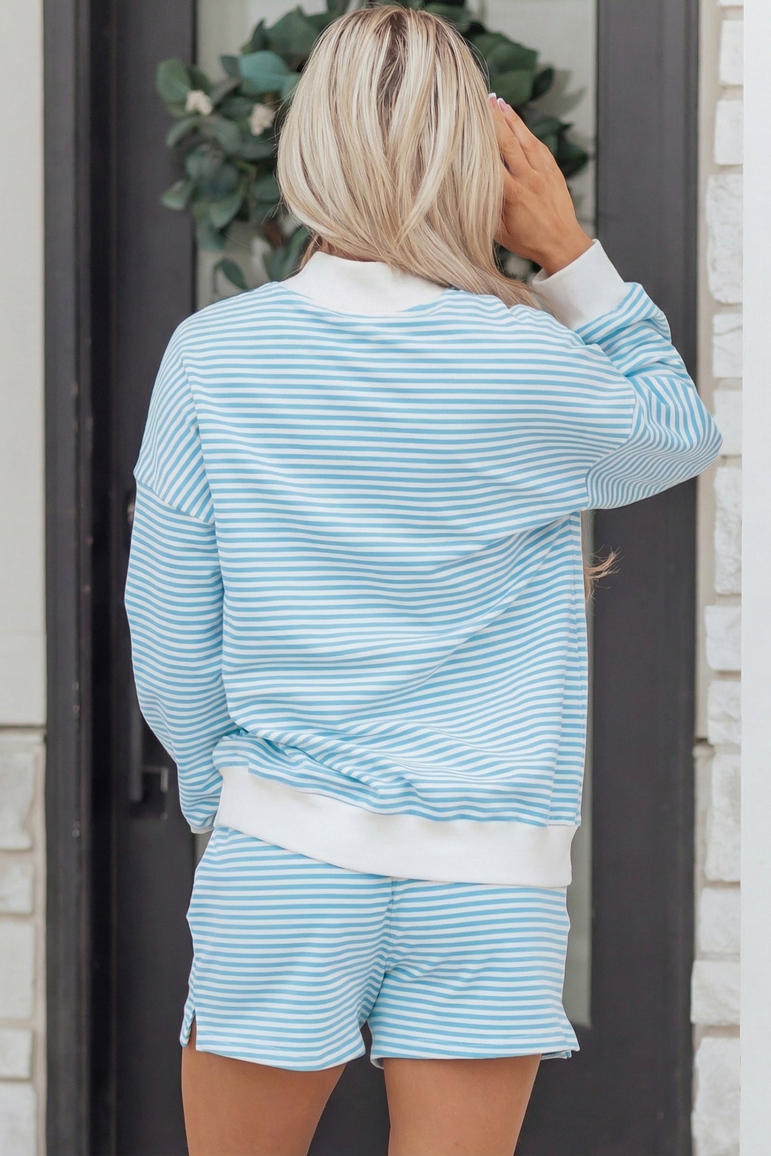 Juliette Mock Sweatshirt and Shorts Set-1