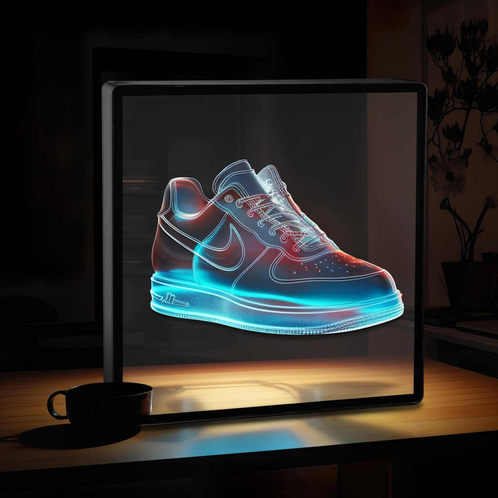 3D Hologram LED Fan With Frame-2