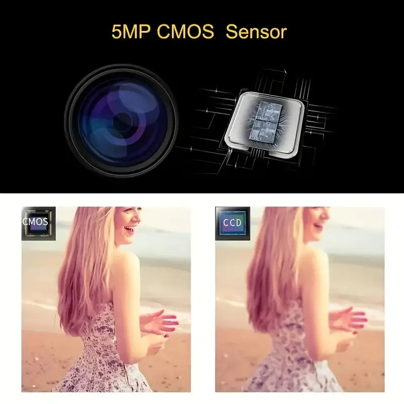Black 270° Rotating LED Flip Screen Camera-1