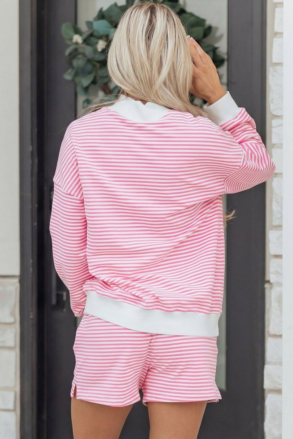 Amira Mock Sweatshirt and Shorts Set-1