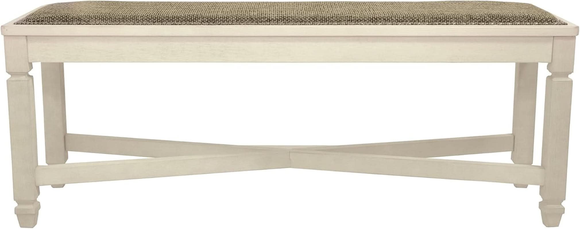 Bolanburg Upholstered Dining Bench Antique White Finish-3
