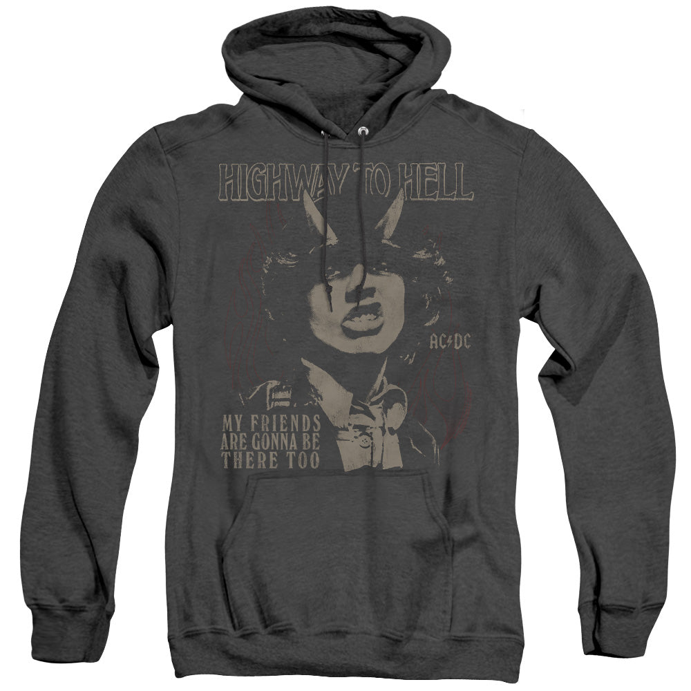 AC/DC My Friends Mens Heather Hoodie Black Officially Licensed