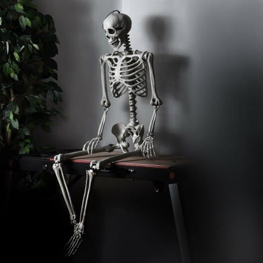 5.4 Feet Halloween Skeleton Life Size Realistic Full Body Hanging-1