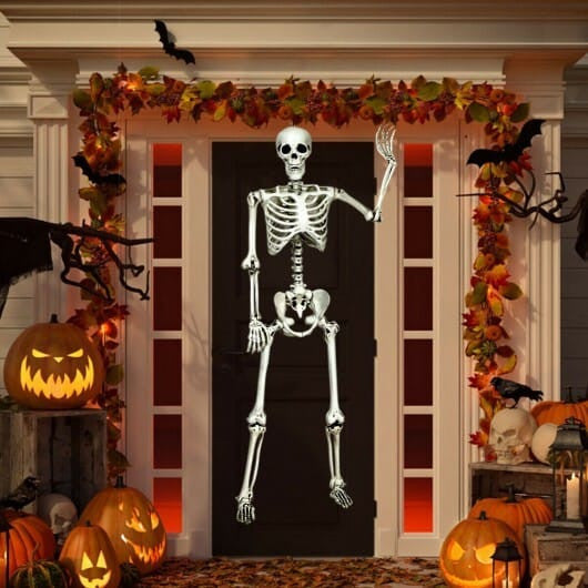 5.4 Feet Halloween Skeleton Life Size Realistic Full Body Hanging-2