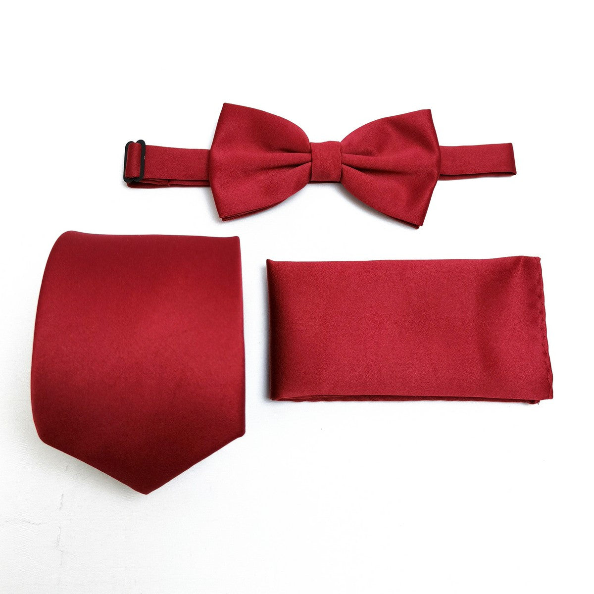 Burgundy Tie & Bow Tie Set-1