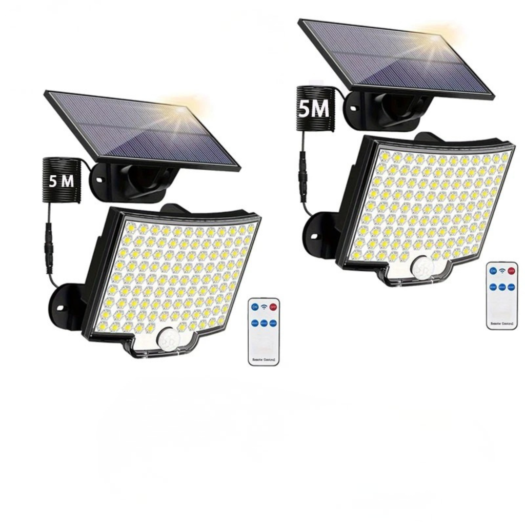106LED Solar Motion Sensor Outdoor Light Waterproof Security Wall Flood Lamp