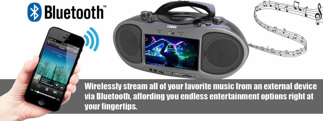 Naxa 7" Bluetooth DVD Boombox-2