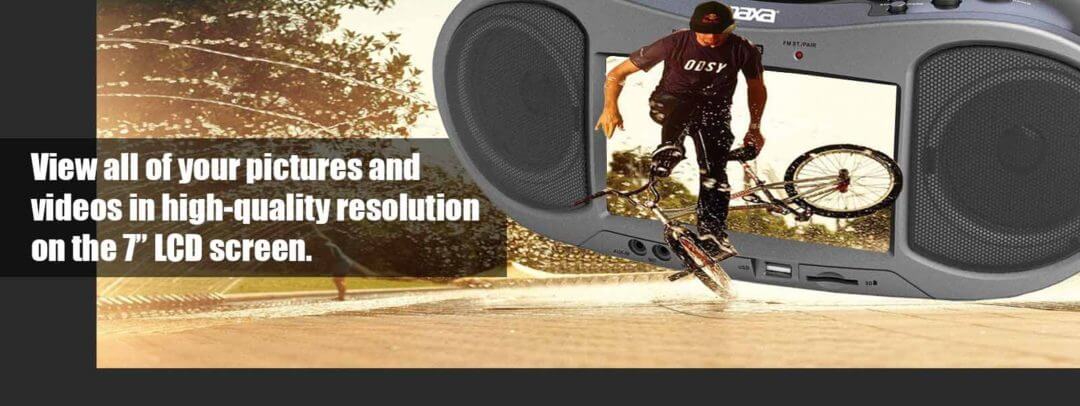 Naxa 7" Bluetooth DVD Boombox-3