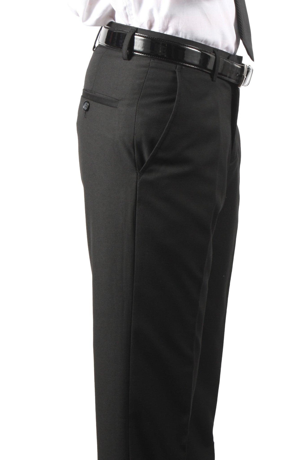 Premium Mens MP101 Black Regular Fit Dress Pants-1