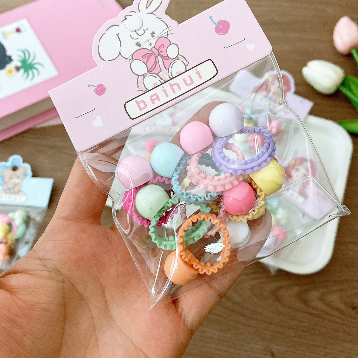 Collection Of Candy-Colored Hair Ties With Lace-7