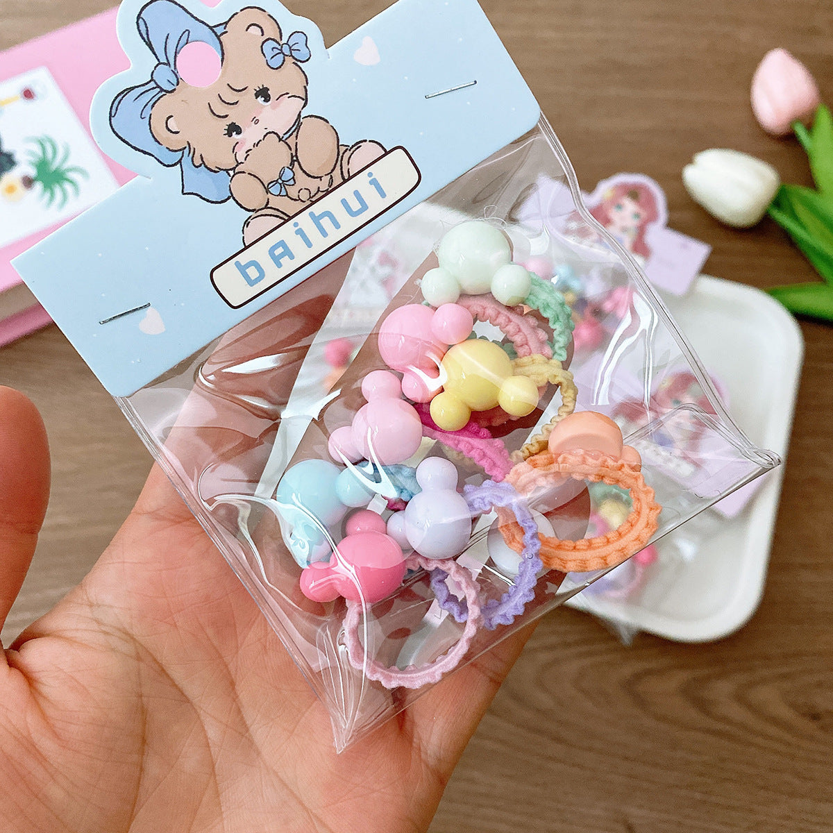 Collection Of Candy-Colored Hair Ties With Lace-6
