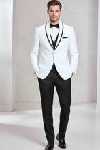 "Xavier" White Tuxedo Jacket-4